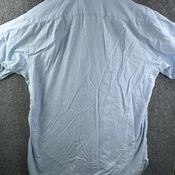 Thomas Pink Long Sleeve Button Up Shirt Men Cotton Blue Check Ireland 16 36 - Picture 10 of 13